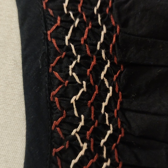 Soho Black Cotton Embroidered Blouse S - Picture 6 of 8